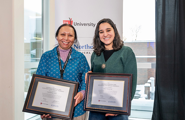 Dr. Priya Raman and Ph.D. student Nada Warda