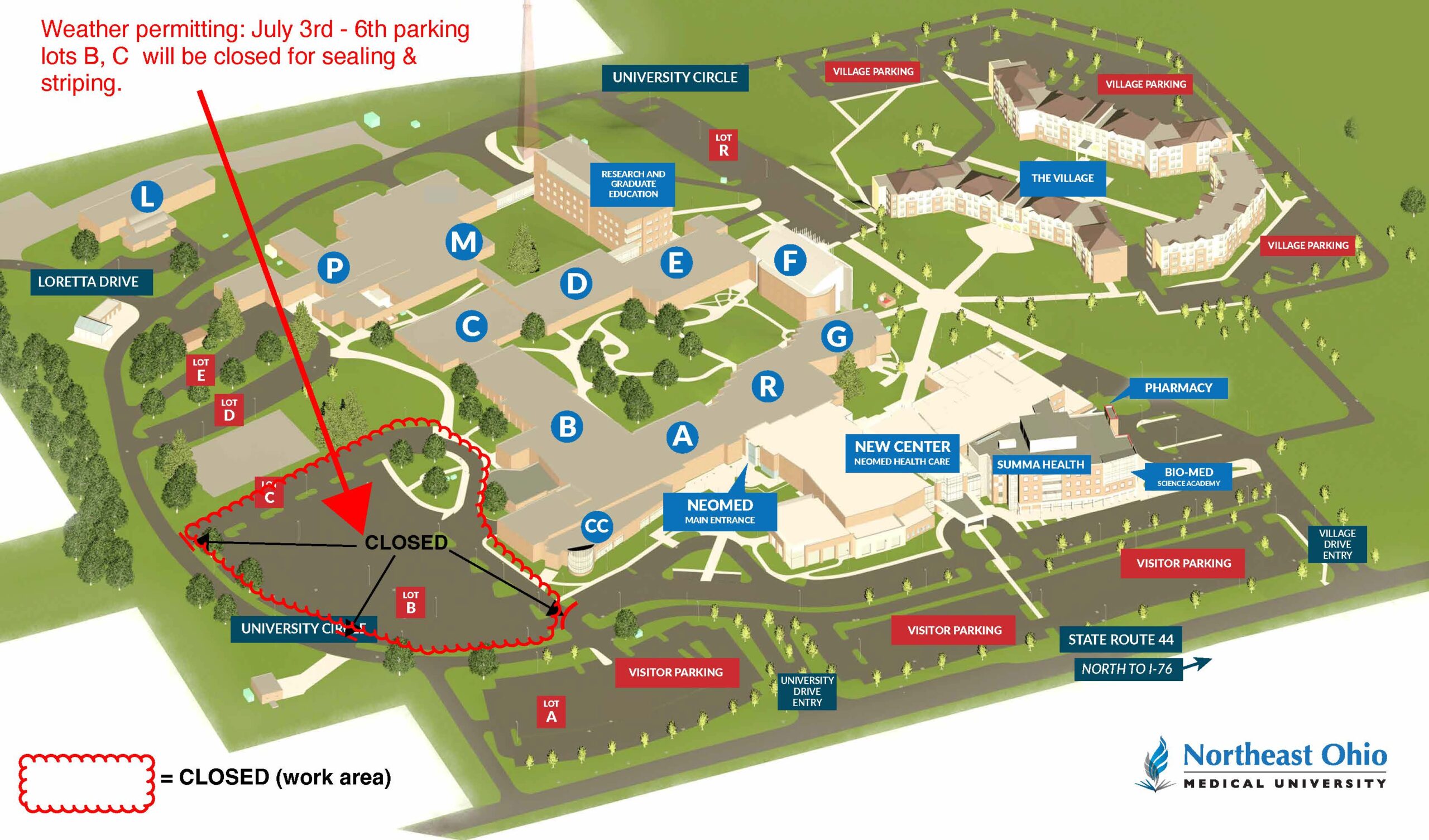 map of NEOMED