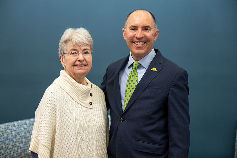 Dr. Penny Frese and 2025 Frese lecturer Brandon Staglin