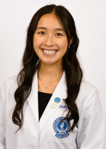 Headshot of Sarah Dang wearing a white coat