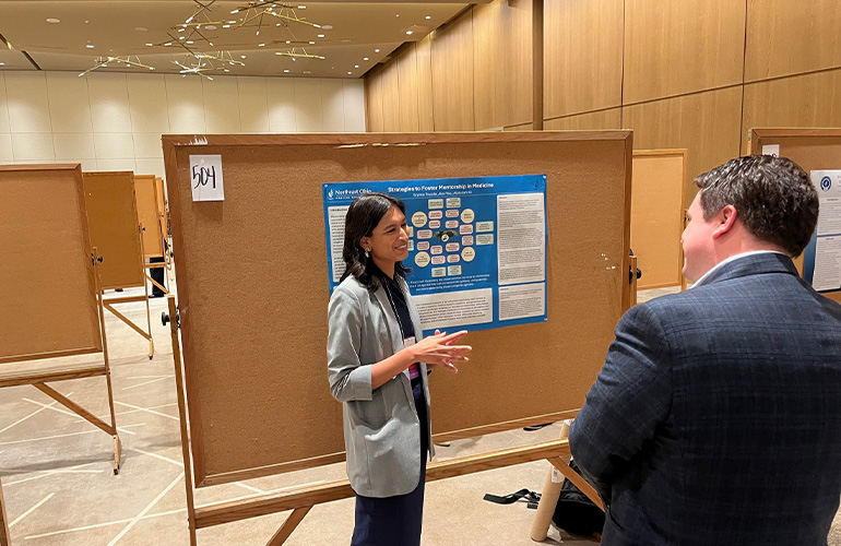 Sophie Tayade with her poster