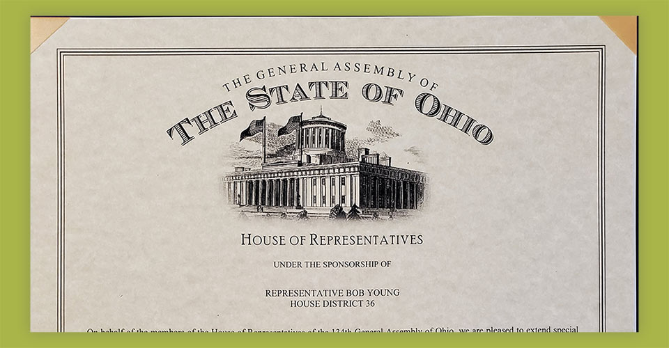 Ohio House Recognizes Mike Appleman