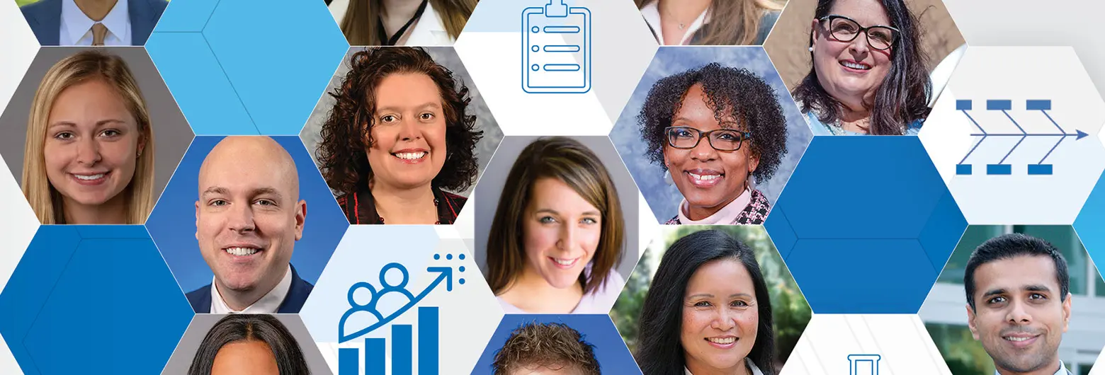 A collage of employees and students who have been active in this program.