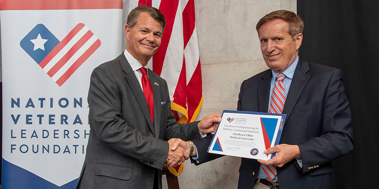 NEOMED recognized by veterans’ group for excellence in programming