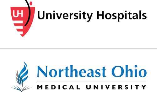 The combined logo for University Hospitals and NEOMED.