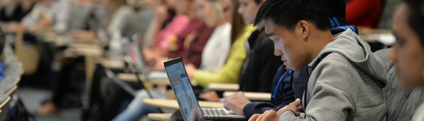 NEOMED students in a lecture hall