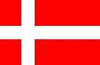 The flag of Denmark.