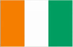 The flag of Ivory Coast.