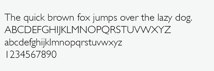 Example of Gill Sans typeface