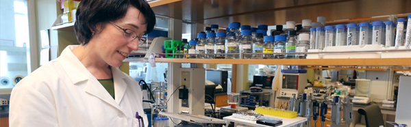 Denise Inman, Ph.D. in a lab