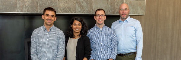 Sean McEvoy, Poorna Sreekuman, Adam Lalley and Jay Baruch, M.D.