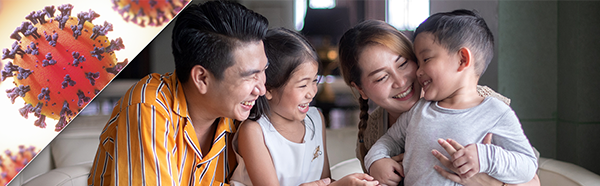 children with their parents