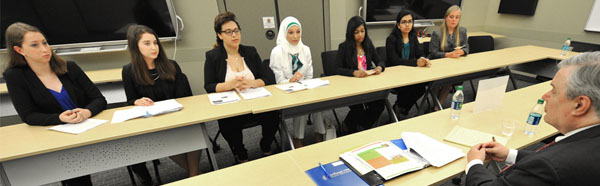 Group of students in discussion