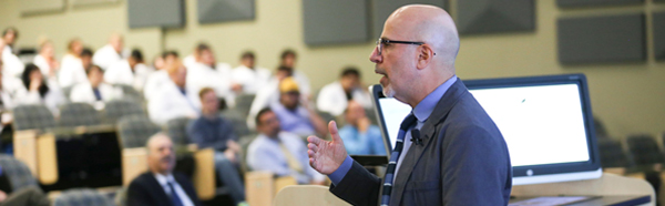 Peter Leone, M.D delivering lecture