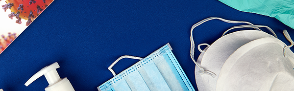 face masks and hand sanitizer