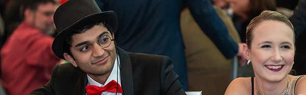 Students at casino night fundraiser