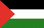 The flag of Palestine.