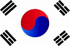 The flag of the Republic of Korea.