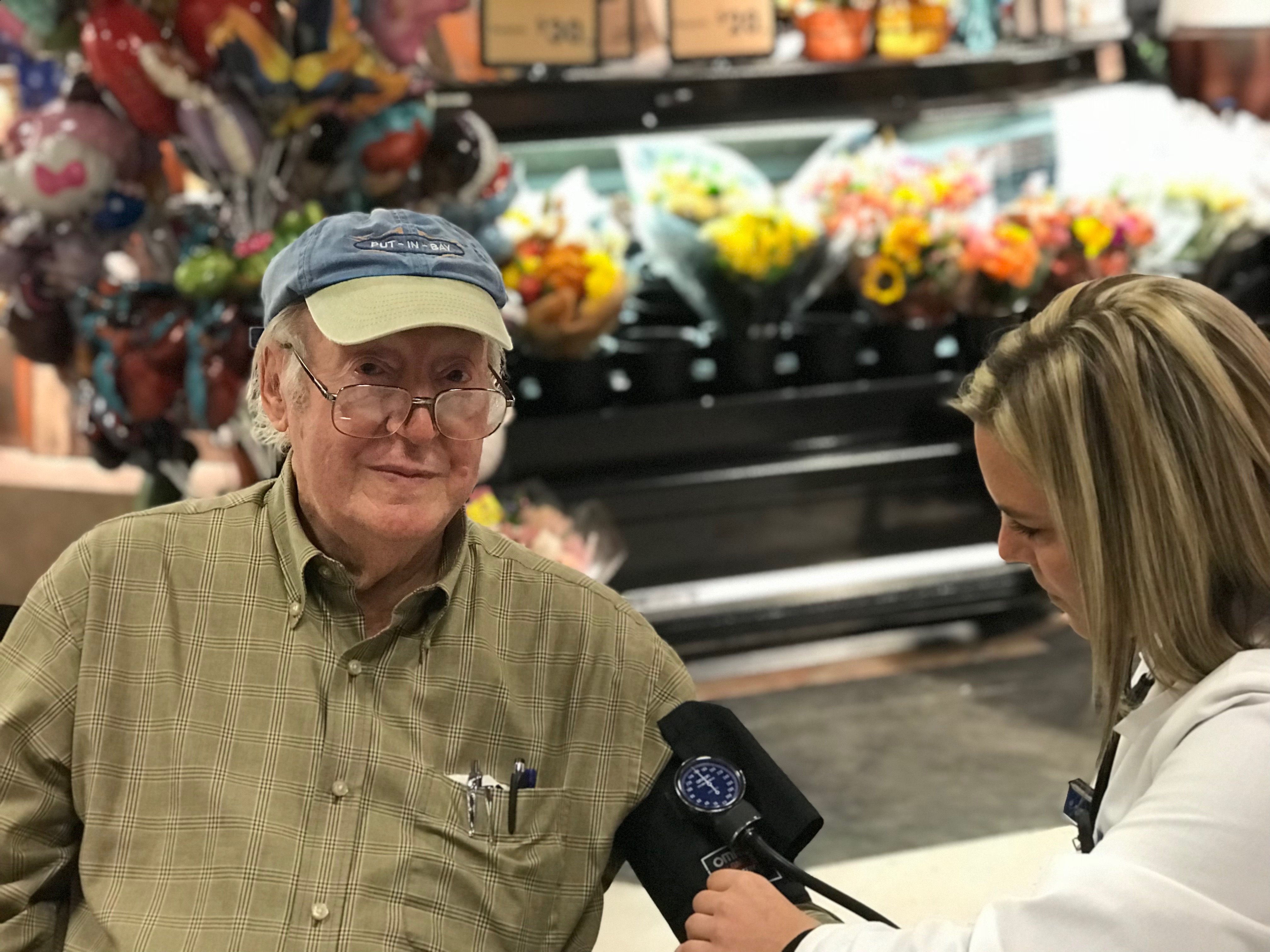 Student checking vitals