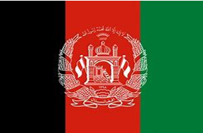 The flag of Afghanistan.