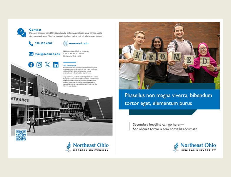 An example of a small brochure you can make in Canva