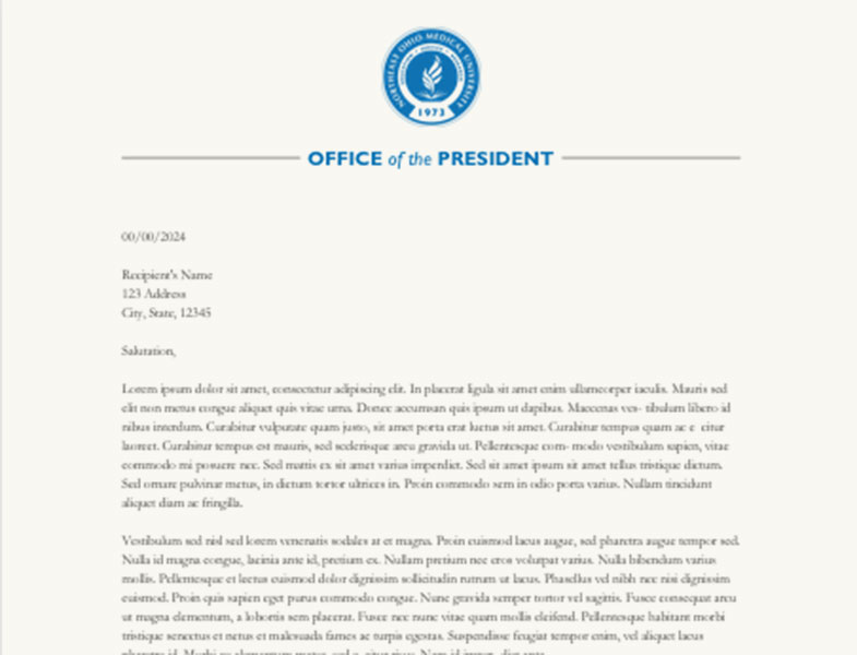 An example of letterhead you can make in Canva
