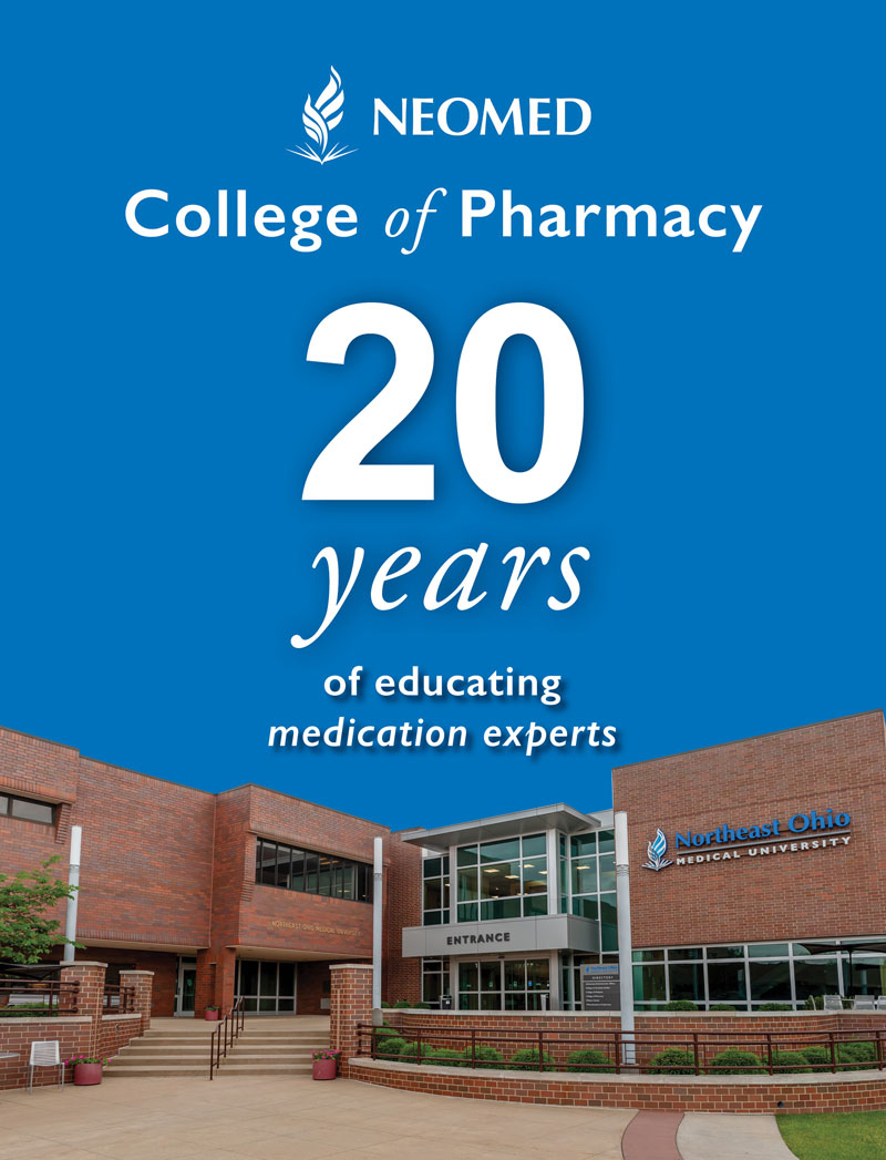 The cover of the annual report, which reads 20 years of educating medication experts.